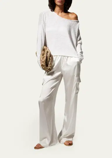 Sprwmn Boucle Off-Shoulder Sweater | Thumbnail 2 Sprwmn Boucle Off-Shoulder Sweater | Thumbnail 2