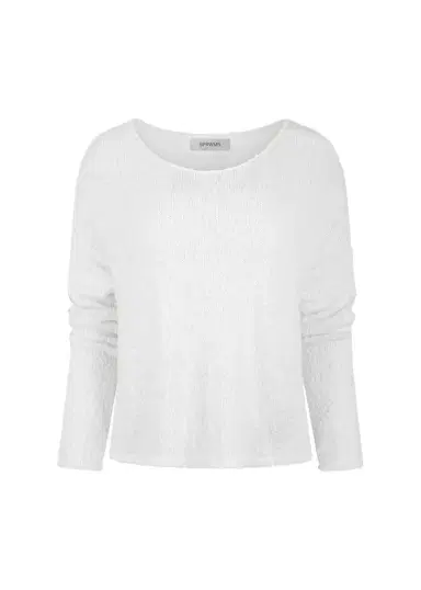 Sprwmn Boucle Off-Shoulder Sweater | Thumbnail 1 Sprwmn Boucle Off-Shoulder Sweater | Thumbnail 1