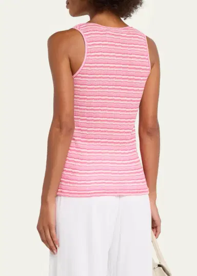 Sprwmn Striped Knit Tank Top | Thumbnail 3 Sprwmn Striped Knit Tank Top | Thumbnail 3