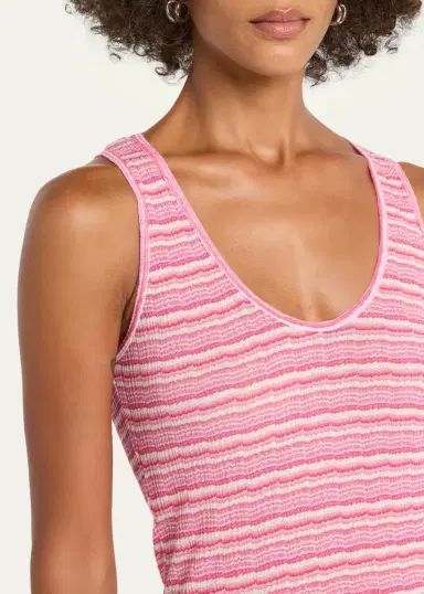 Sprwmn Striped Knit Tank Top | Thumbnail 5 Sprwmn Striped Knit Tank Top | Thumbnail 5