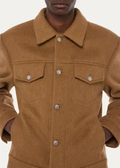 Helmut Lang Men's Wool Trucker Jacket | Thumbnail 5 Helmut Lang Men's Wool Trucker Jacket | Thumbnail 5