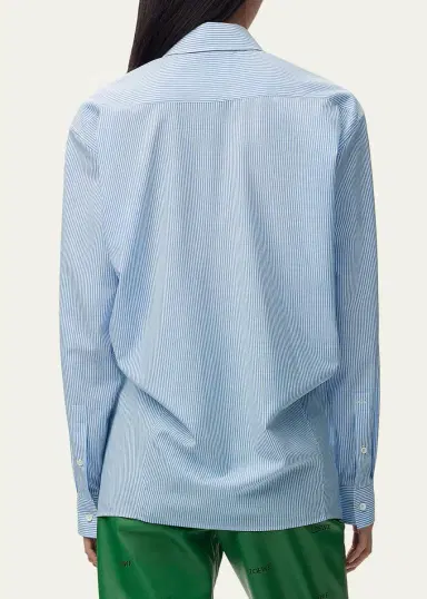 LOEWE Striped Draped Waist Button-Down Shirt | Thumbnail 3 LOEWE Striped Draped Waist Button-Down Shirt | Thumbnail 3
