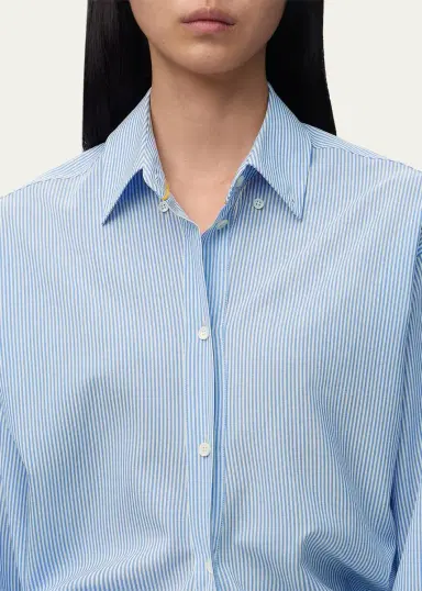 LOEWE Striped Draped Waist Button-Down Shirt | Thumbnail 5 LOEWE Striped Draped Waist Button-Down Shirt | Thumbnail 5