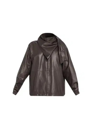 LOEWE Leather Scarf Zipped Jacket | Thumbnail 1 LOEWE Leather Scarf Zipped Jacket | Thumbnail 1