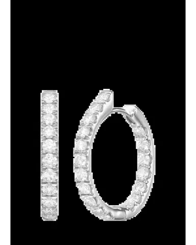 Melissa Kaye Clara Medium Diamond Hoop Earrings | Thumbnail 2 Melissa Kaye Clara Medium Diamond Hoop Earrings | Thumbnail 2