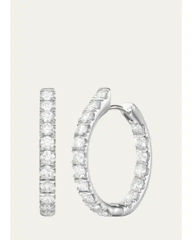 Melissa Kaye Clara Medium Diamond Hoop Earrings | Thumbnail 1 Melissa Kaye Clara Medium Diamond Hoop Earrings | Thumbnail 1