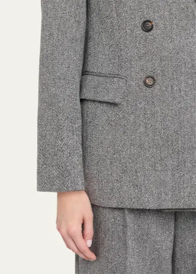 Brunello Cucinelli Wool-Mohair Herringbone Blazer | Thumbnail 5 Brunello Cucinelli Wool-Mohair Herringbone Blazer | Thumbnail 5