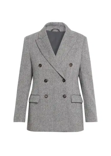 Brunello Cucinelli Wool-Mohair Herringbone Blazer | Thumbnail 1 Brunello Cucinelli Wool-Mohair Herringbone Blazer | Thumbnail 1