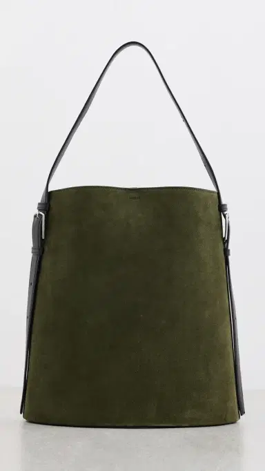 Coperni Suede Ergonomic Tote Green Khaki One Size | Thumbnail 2 Coperni Suede Ergonomic Tote Green Khaki One Size | Thumbnail 2