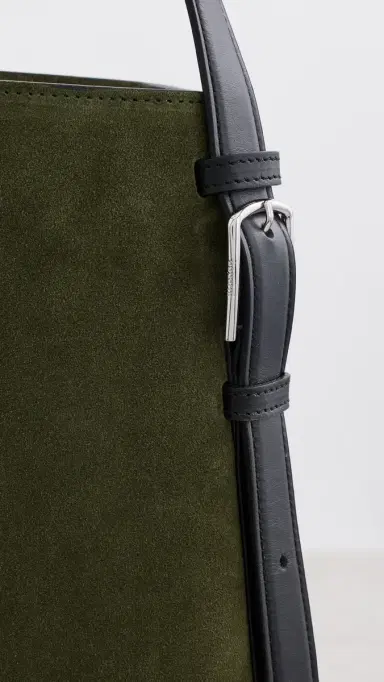 Coperni Suede Ergonomic Tote Green Khaki One Size | Thumbnail 5 Coperni Suede Ergonomic Tote Green Khaki One Size | Thumbnail 5