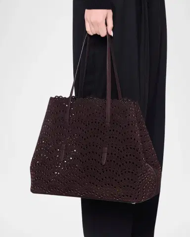 Alaïa Mina 37 Vienne Wave Leather Tote Bag | Thumbnail 2 Alaïa Mina 37 Vienne Wave Leather Tote Bag | Thumbnail 2