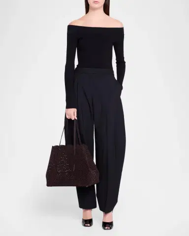 Alaïa Mina 37 Vienne Wave Leather Tote Bag | Thumbnail 5 Alaïa Mina 37 Vienne Wave Leather Tote Bag | Thumbnail 5