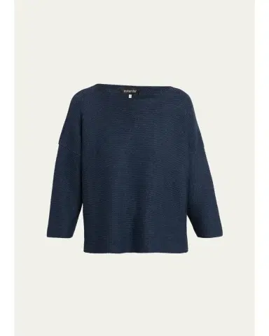 Eskandar Mulberry Silk Cropped Bateau | Thumbnail 1 Eskandar Mulberry Silk Cropped Bateau | Thumbnail 1