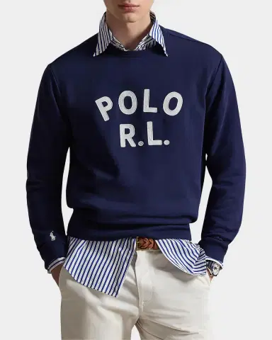 Polo Ralph Lauren Logo Cotton-Blend Crewneck Sweatshirt | Thumbnail 4 Polo Ralph Lauren Logo Cotton-Blend Crewneck Sweatshirt | Thumbnail 4