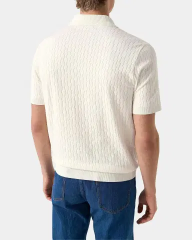 Eton Jacquard Cotton Polo Shirt | Thumbnail 2 Eton Jacquard Cotton Polo Shirt | Thumbnail 2