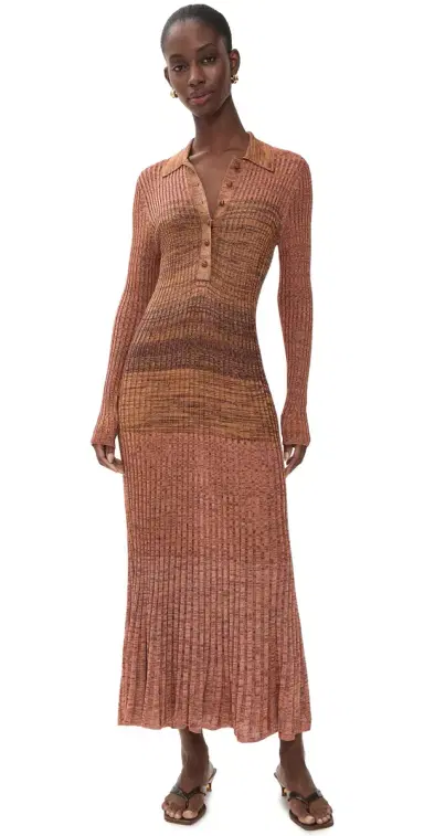Zimmermann Mouline Rib Polo Midi Dress | Thumbnail 1 Zimmermann Mouline Rib Polo Midi Dress | Thumbnail 1