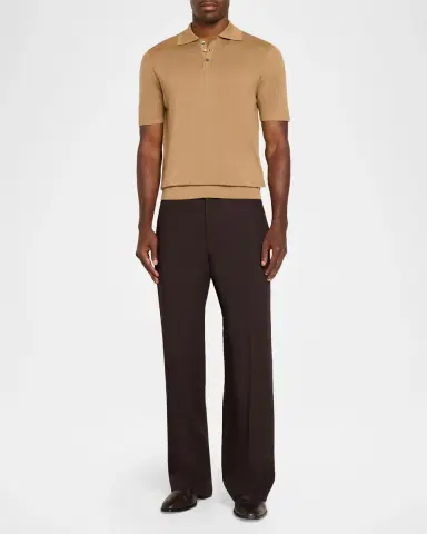 Barena Men's Merino Wool Polo Shirt | Thumbnail 2 Barena Men's Merino Wool Polo Shirt | Thumbnail 2