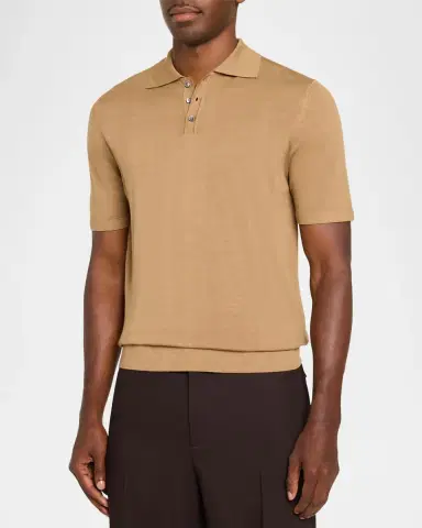 Barena Men's Merino Wool Polo Shirt | Thumbnail 4 Barena Men's Merino Wool Polo Shirt | Thumbnail 4
