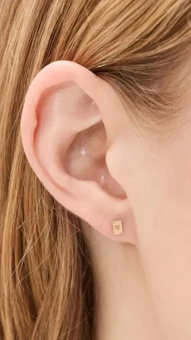 Zoë Chicco 14k Gold Itty Bitty Queen of Hearts Stud Earring | Thumbnail 3 Zoë Chicco 14k Gold Itty Bitty Queen of Hearts Stud Earring | Thumbnail 3