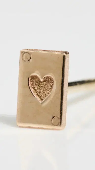 Zoë Chicco 14k Gold Itty Bitty Queen of Hearts Stud Earring | Thumbnail 5 Zoë Chicco 14k Gold Itty Bitty Queen of Hearts Stud Earring | Thumbnail 5