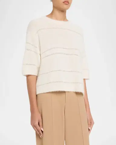 Fabiana Filippi Striped Mohair-Blend Sweater | Thumbnail 4 Fabiana Filippi Striped Mohair-Blend Sweater | Thumbnail 4