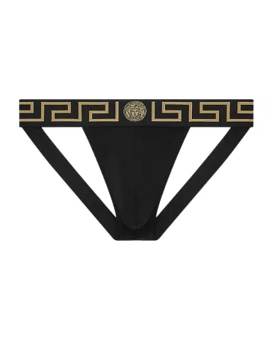 Versace Men's Medusa Stretch-Cotton Jock Strap | Thumbnail 1 Versace Men's Medusa Stretch-Cotton Jock Strap | Thumbnail 1
