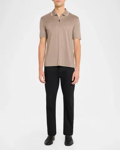 Emporio Armani Men's Contrast-Stripe Cotton-Jersey Polo Shirt | Thumbnail 2 Emporio Armani Men's Contrast-Stripe Cotton-Jersey Polo Shirt | Thumbnail 2