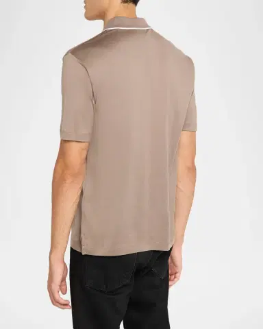 Emporio Armani Men's Contrast-Stripe Cotton-Jersey Polo Shirt | Thumbnail 3 Emporio Armani Men's Contrast-Stripe Cotton-Jersey Polo Shirt | Thumbnail 3