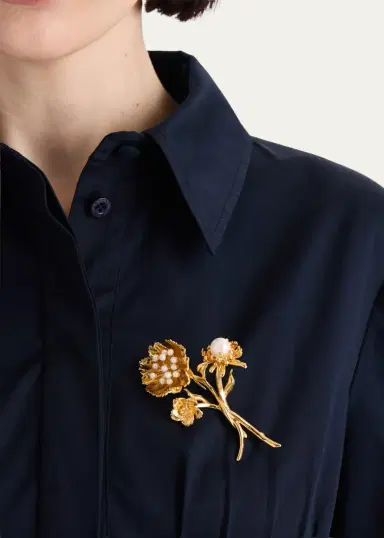 Oscar de la Renta Golden Bouquet Brooch | Thumbnail 2 Oscar de la Renta Golden Bouquet Brooch | Thumbnail 2