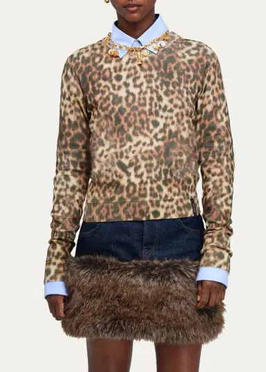 Marc Jacobs Leopard-Print Cotton Sweater | Thumbnail 3 Marc Jacobs Leopard-Print Cotton Sweater | Thumbnail 3