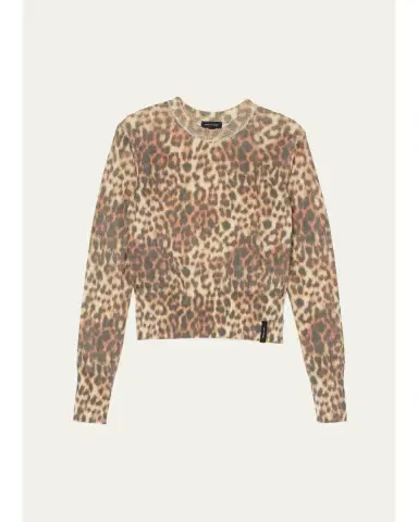 Marc Jacobs Leopard-Print Cotton Sweater | Thumbnail 1 Marc Jacobs Leopard-Print Cotton Sweater | Thumbnail 1
