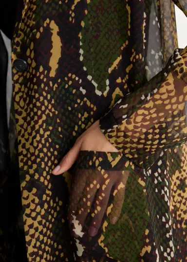 Diane von Furstenberg Vesper Snakeskin-Print Georgette Duster | Thumbnail 4 Diane von Furstenberg Vesper Snakeskin-Print Georgette Duster | Thumbnail 4