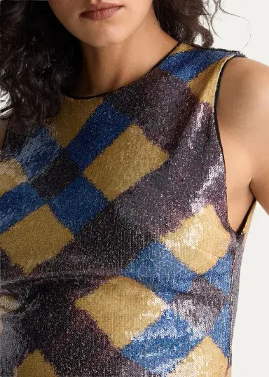 Diane von Furstenberg Tanselle Sequin Mesh Top | Thumbnail 4 Diane von Furstenberg Tanselle Sequin Mesh Top | Thumbnail 4