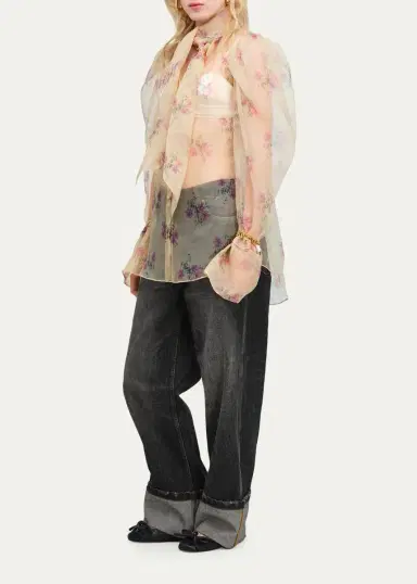 Marc Jacobs Floral Silk Blouse | Thumbnail 3 Marc Jacobs Floral Silk Blouse | Thumbnail 3