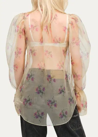 Marc Jacobs Floral Silk Blouse | Thumbnail 4 Marc Jacobs Floral Silk Blouse | Thumbnail 4