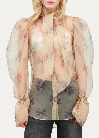 Marc Jacobs Floral Silk Blouse | Thumbnail 5 Marc Jacobs Floral Silk Blouse | Thumbnail 5