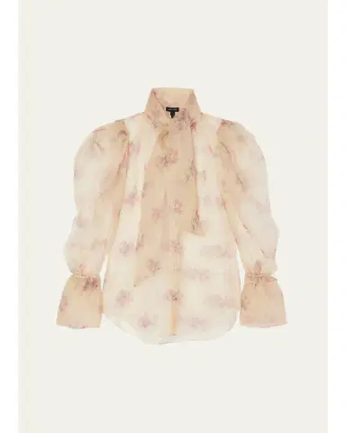 Marc Jacobs Floral Silk Blouse | Thumbnail 1 Marc Jacobs Floral Silk Blouse | Thumbnail 1
