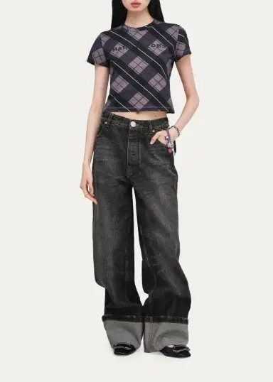Marc Jacobs Logo Checked Cotton T-Shirt | Thumbnail 3 Marc Jacobs Logo Checked Cotton T-Shirt | Thumbnail 3