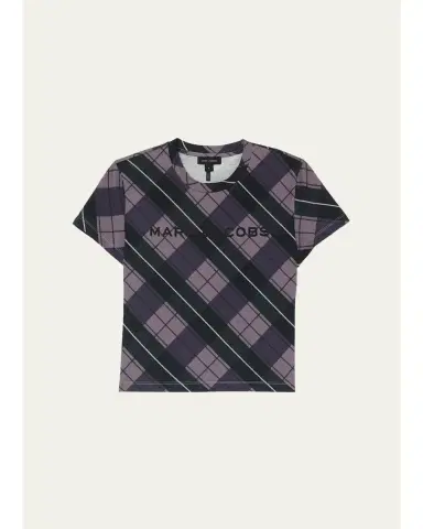 Marc Jacobs Logo Checked Cotton T-Shirt | Thumbnail 1 Marc Jacobs Logo Checked Cotton T-Shirt | Thumbnail 1