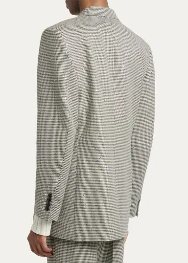 AMIRI Men's Houndstooth Double-Breasted Peak Lapel Blazer | Thumbnail 3 AMIRI Men's Houndstooth Double-Breasted Peak Lapel Blazer | Thumbnail 3