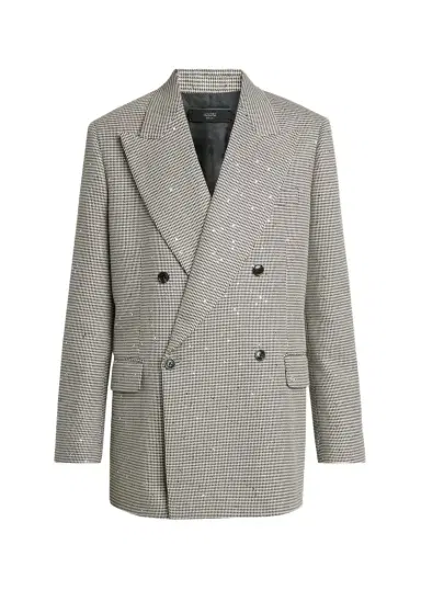 AMIRI Men's Houndstooth Double-Breasted Peak Lapel Blazer | Thumbnail 1 AMIRI Men's Houndstooth Double-Breasted Peak Lapel Blazer | Thumbnail 1