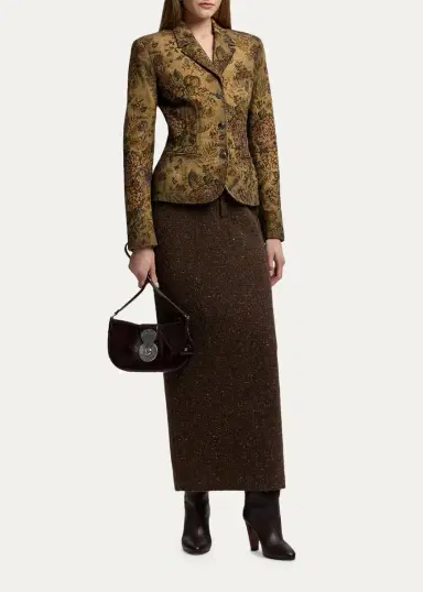 Ralph Lauren Collection Fontaine Wool-Blend Donegal Tweed Maxi Skirt | Thumbnail 2 Ralph Lauren Collection Fontaine Wool-Blend Donegal Tweed Maxi Skirt | Thumbnail 2