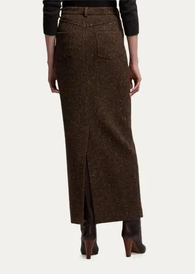 Ralph Lauren Collection Fontaine Wool-Blend Donegal Tweed Maxi Skirt | Thumbnail 3 Ralph Lauren Collection Fontaine Wool-Blend Donegal Tweed Maxi Skirt | Thumbnail 3