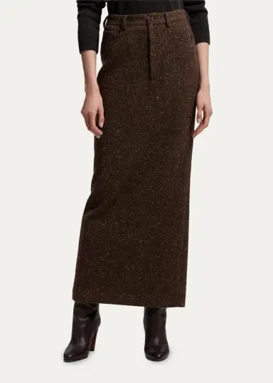 Ralph Lauren Collection Fontaine Wool-Blend Donegal Tweed Maxi Skirt | Thumbnail 4 Ralph Lauren Collection Fontaine Wool-Blend Donegal Tweed Maxi Skirt | Thumbnail 4