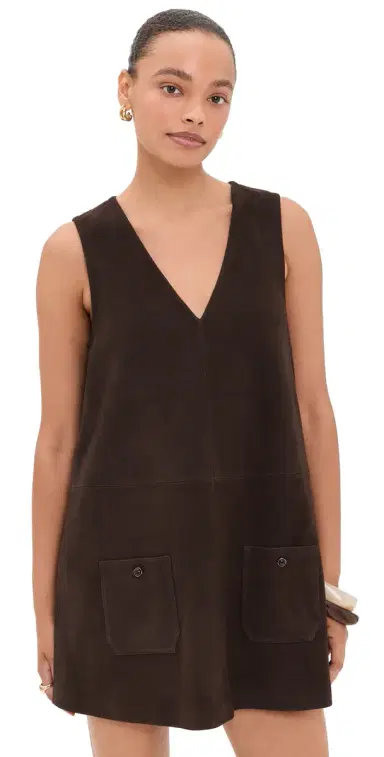 Frame Suede Safari Tent Dress | Thumbnail 1 Frame Suede Safari Tent Dress | Thumbnail 1