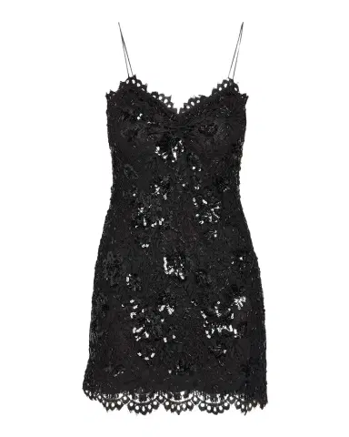 LoveShackFancy Jetta Sequined Floral Lace Mini Dress | Thumbnail 1 LoveShackFancy Jetta Sequined Floral Lace Mini Dress | Thumbnail 1