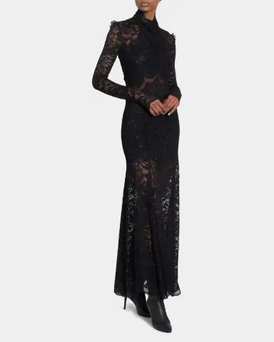 Rabanne Layered Lace Maxi Dress | Thumbnail 6 Rabanne Layered Lace Maxi Dress | Thumbnail 6