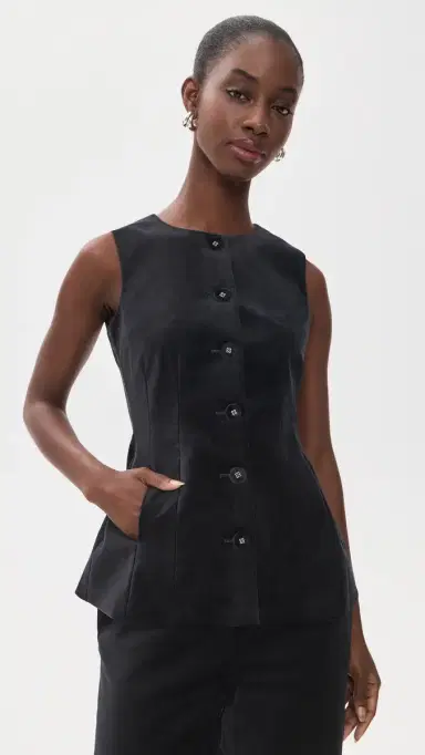 Saloni Alia Waistcoat Black | Thumbnail 2 Saloni Alia Waistcoat Black | Thumbnail 2