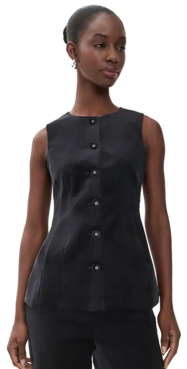Saloni Alia Waistcoat Black | Thumbnail 1 Saloni Alia Waistcoat Black | Thumbnail 1