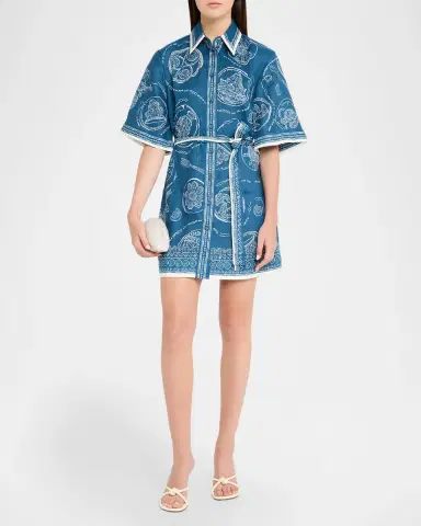 ALÉMAIS Lucky Belted Mini Shirtdress | Thumbnail 2 ALÉMAIS Lucky Belted Mini Shirtdress | Thumbnail 2